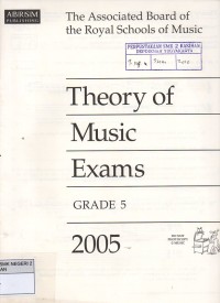 Image of Theory of Music Exams Grade 5 : 2005