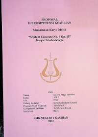 Image of Proposal Uji Kompetensi Keahlian : Student Concerto No 4 Op 15 (Seitz)